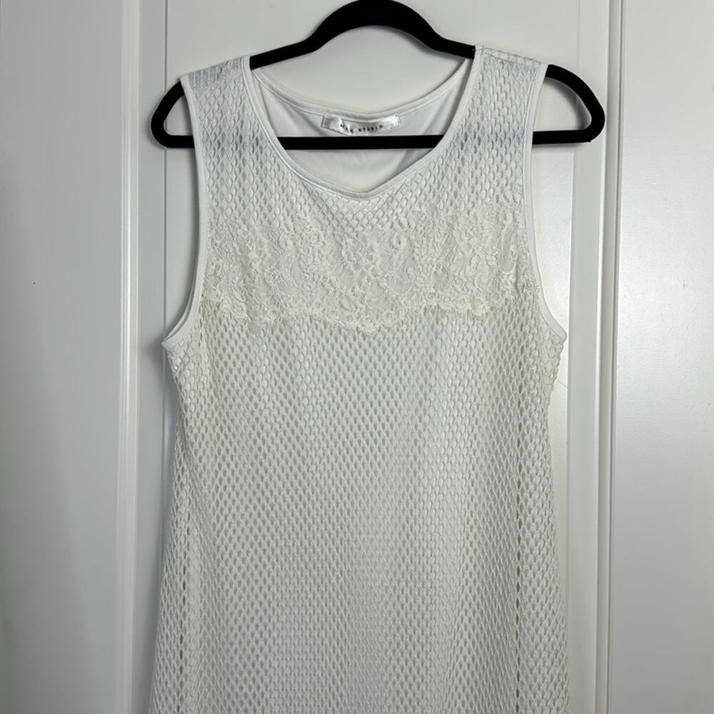Max Studio White Lace Dress MIDI XL